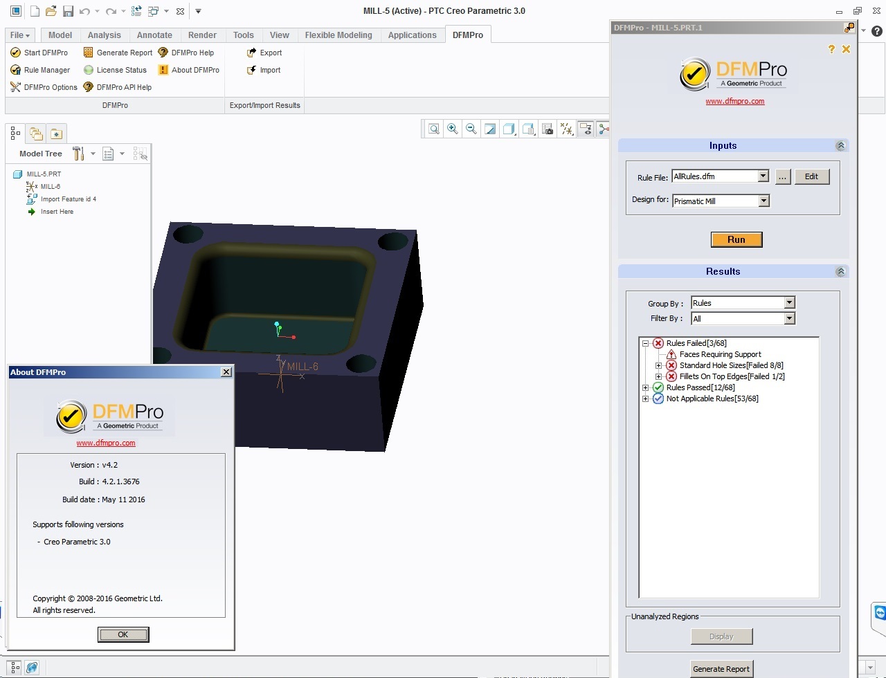 Geometric DFMPro 4.2.1.3676 for Creo Parametric