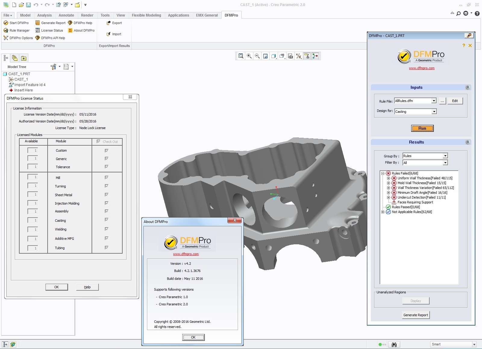 Geometric DFMPro 4.2.1.3676 for Creo Parametric