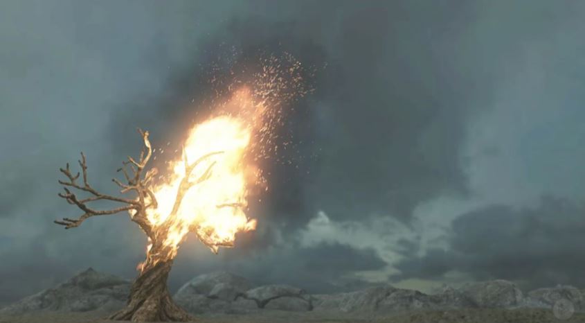 Simulating a Burning Tree in Maya (2016)