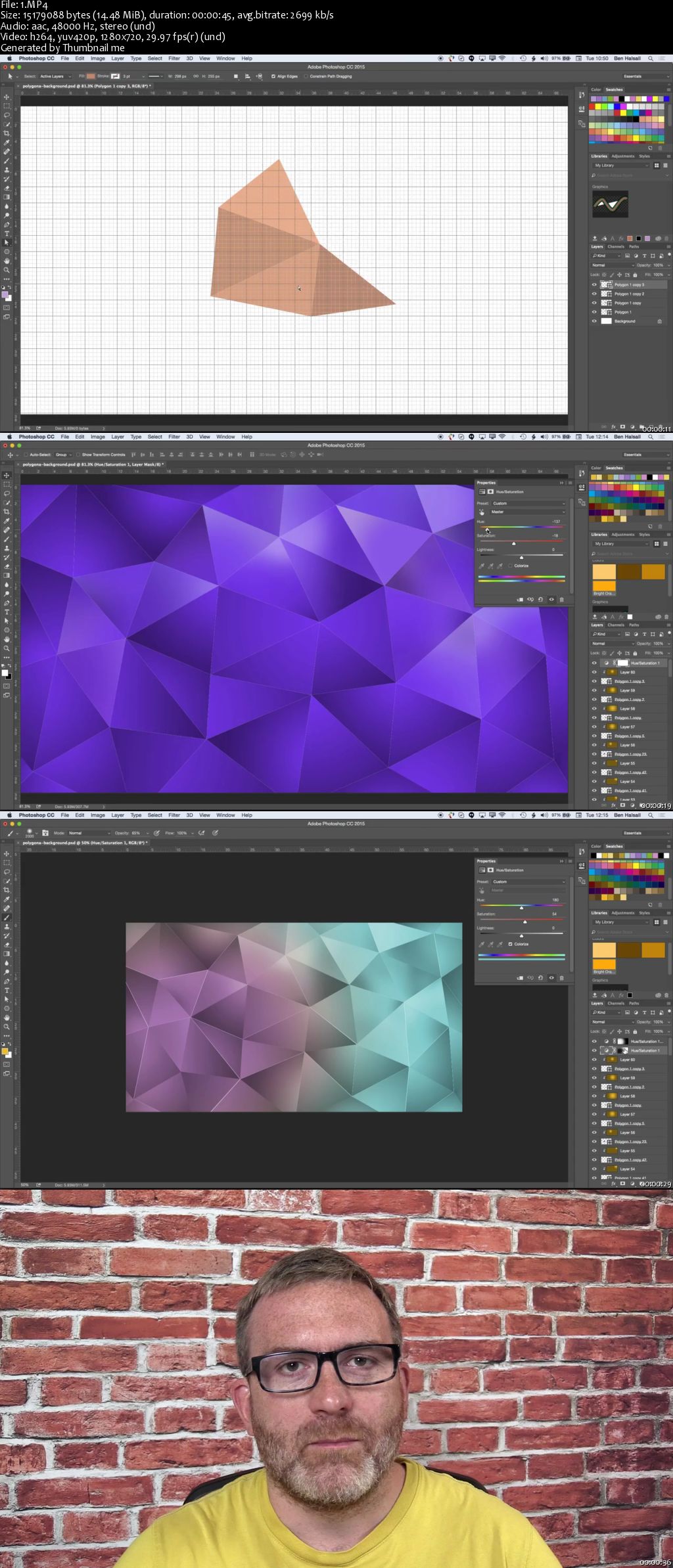 Photoshop: Create Awesome Polygonal Patterns Using Shape Layers, Brushes, Gradients & Layer Masks