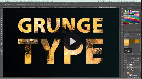 Photoshop: Grunge Text with Custom Brushes