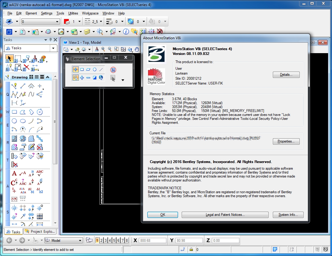 Bentley MicroStation V8i (SELECTSeries 4) 08.11.09.832