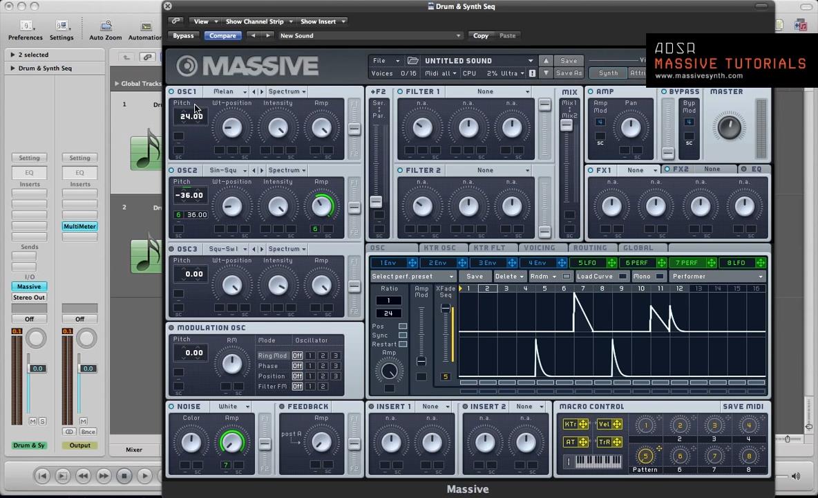 adsrsounds - Electronica With NI Massive – Learn about programming synths, sound design, drum design and beat creation!