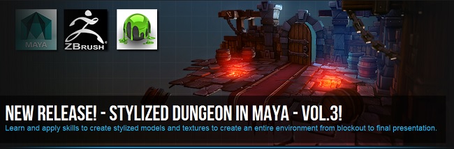 3DMotive – Stylized Dungeon In Maya Volume 3