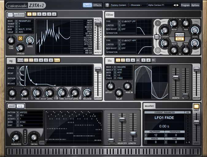 Cakewalk Z3TA Plus Waveshaping Synthesizer v2.1 Mac OS X