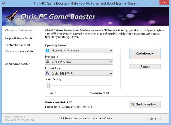 Chris-PC Game Booster 2.85