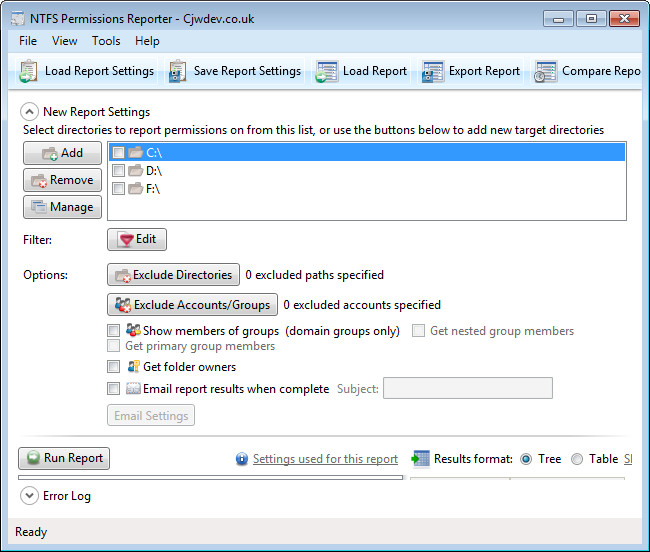 NTFS Permissions Reporter 1.5.5.0