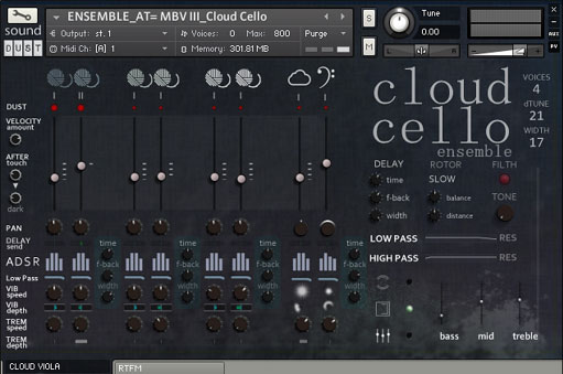 sound DUST Cloud Cello KONTAKT