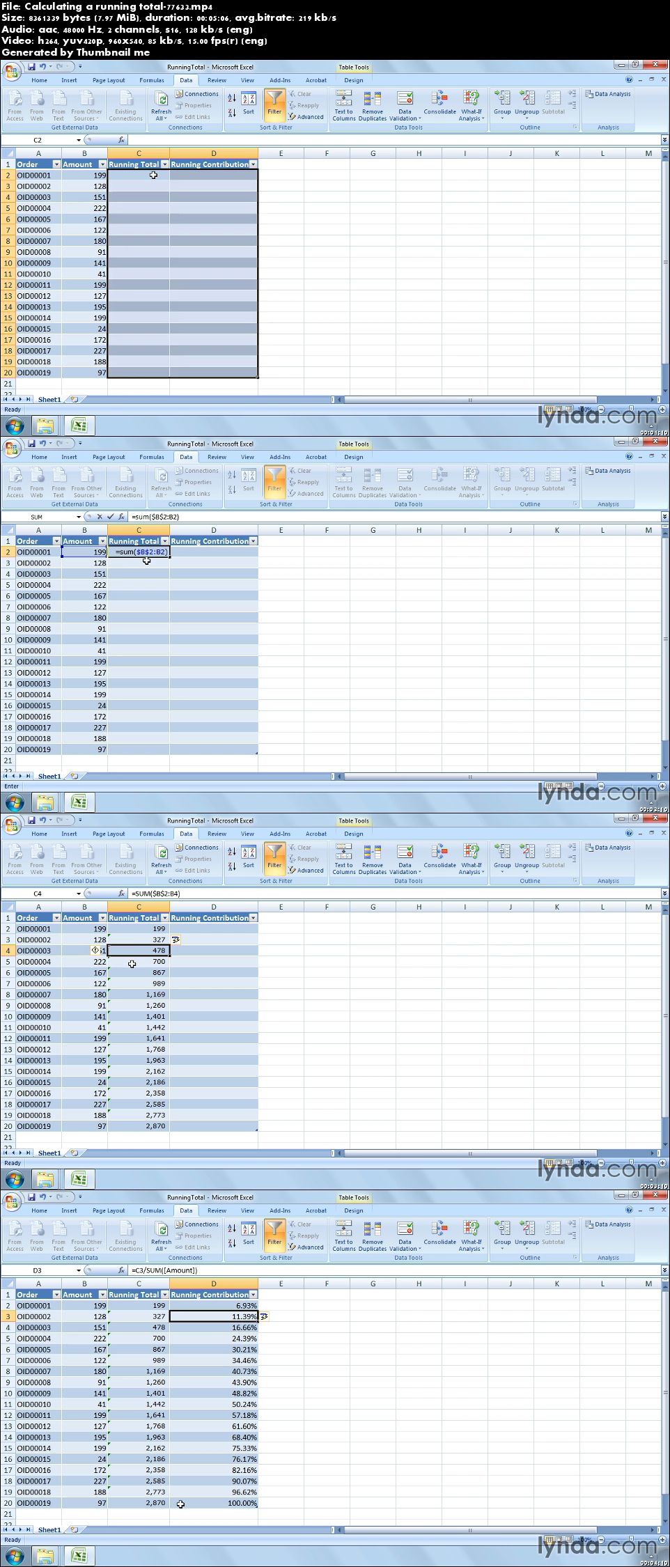 Lynda - Excel 2007: Business Statistics