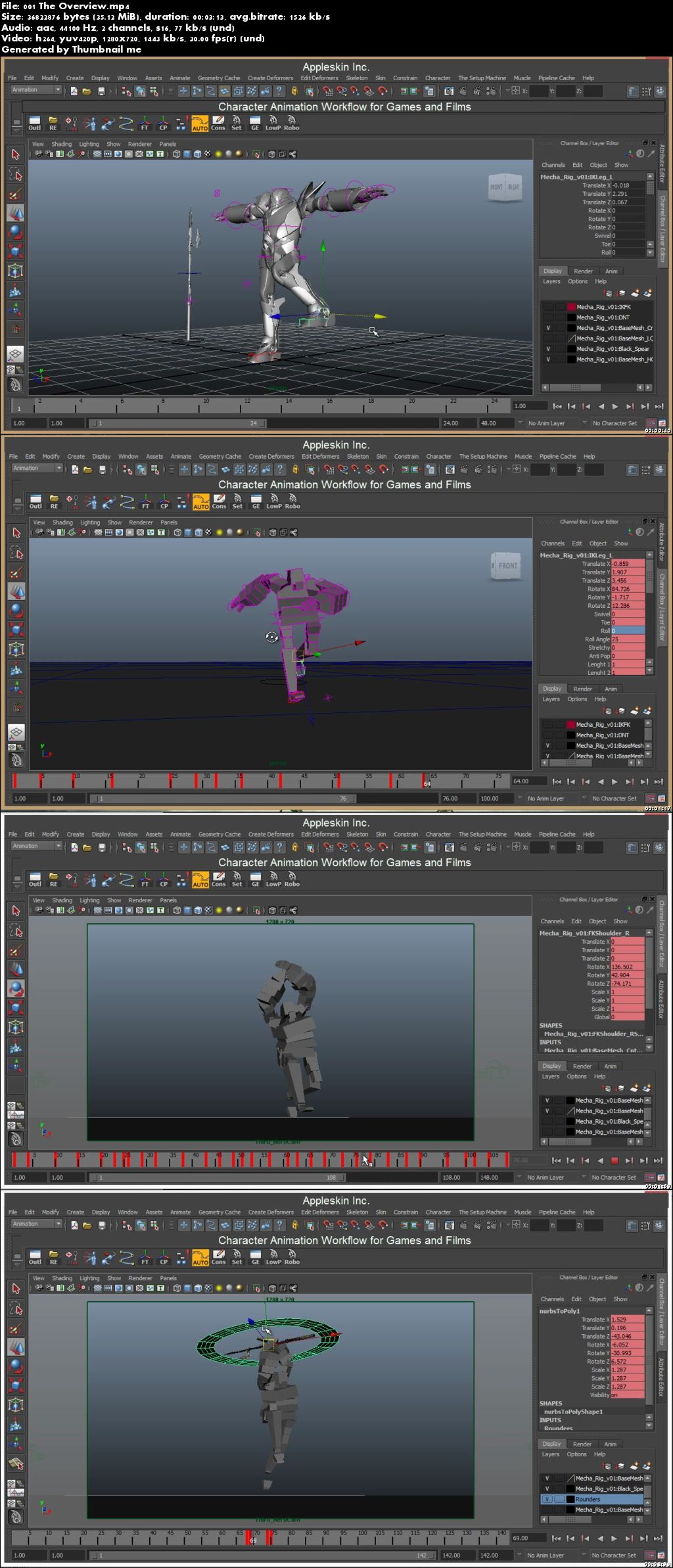 Character Animation Workflow for Games and Feature Film