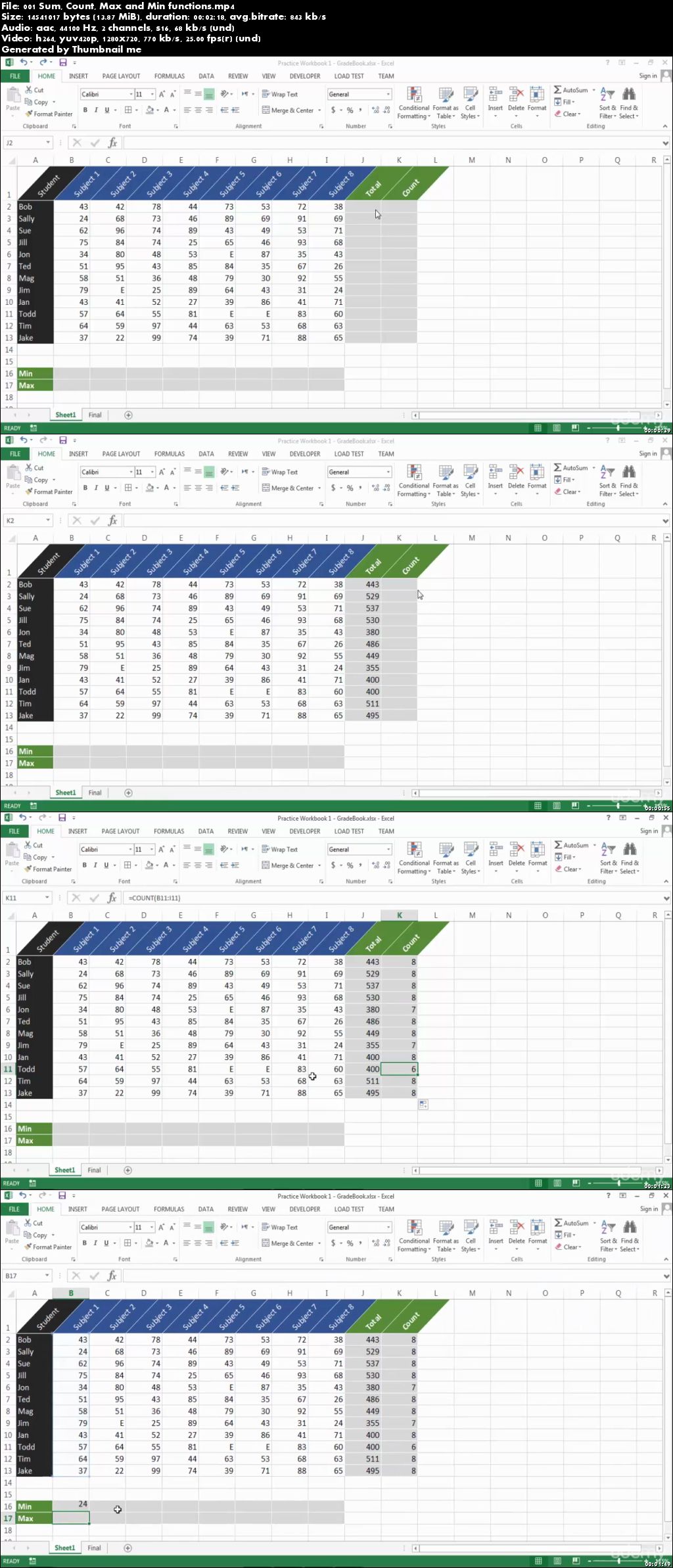 Excel 2013: Common Math Functions in 30 mins