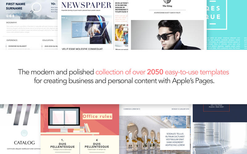 Templates for Pages 4.2 MacOSX