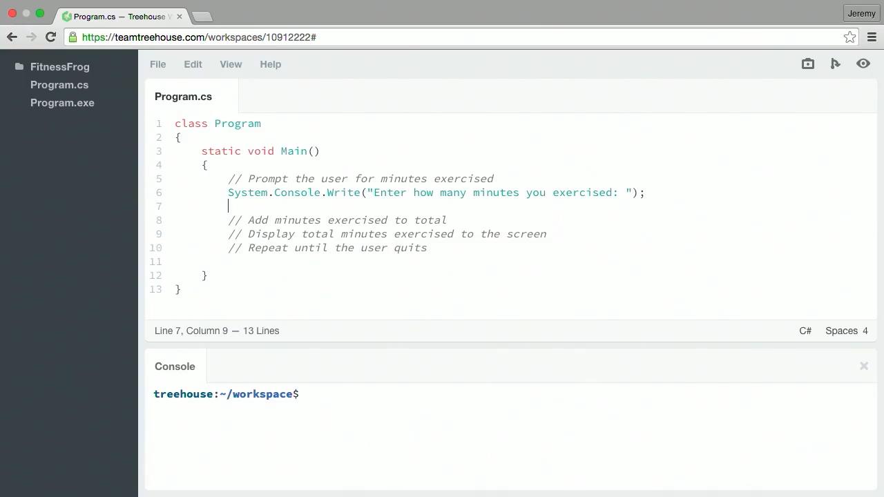 Teamtreehouse - C# Basics