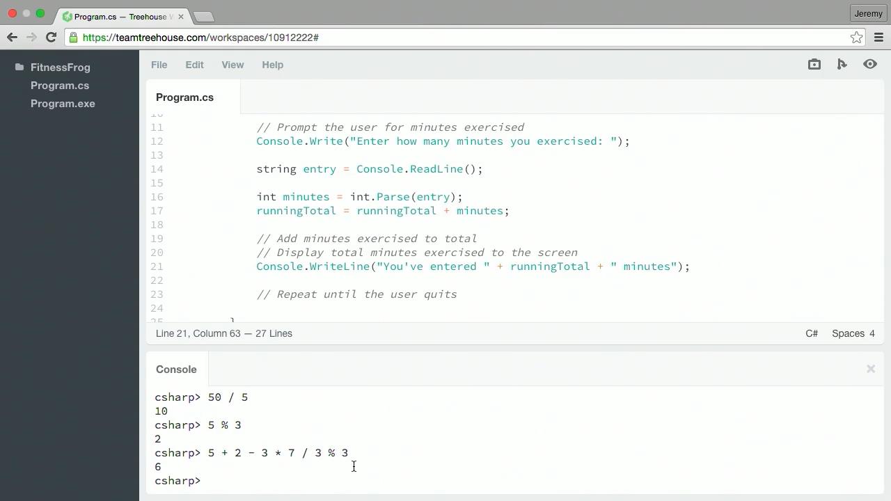 Teamtreehouse - C# Basics