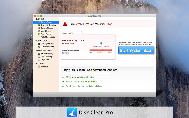 Disk Clean Pro 1.40 (Mac OS X)