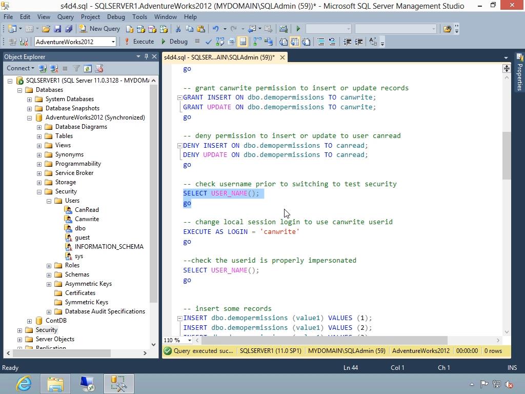 LearnNowOnline - SQL Admin 2014: Security and Resource Management