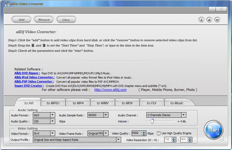 Alldj Video Converter 4.0