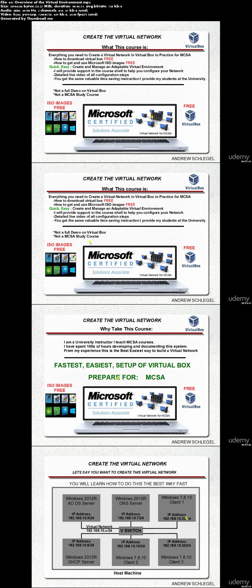 Build a Virtual Network to prepare for Microsoft MCSA exams