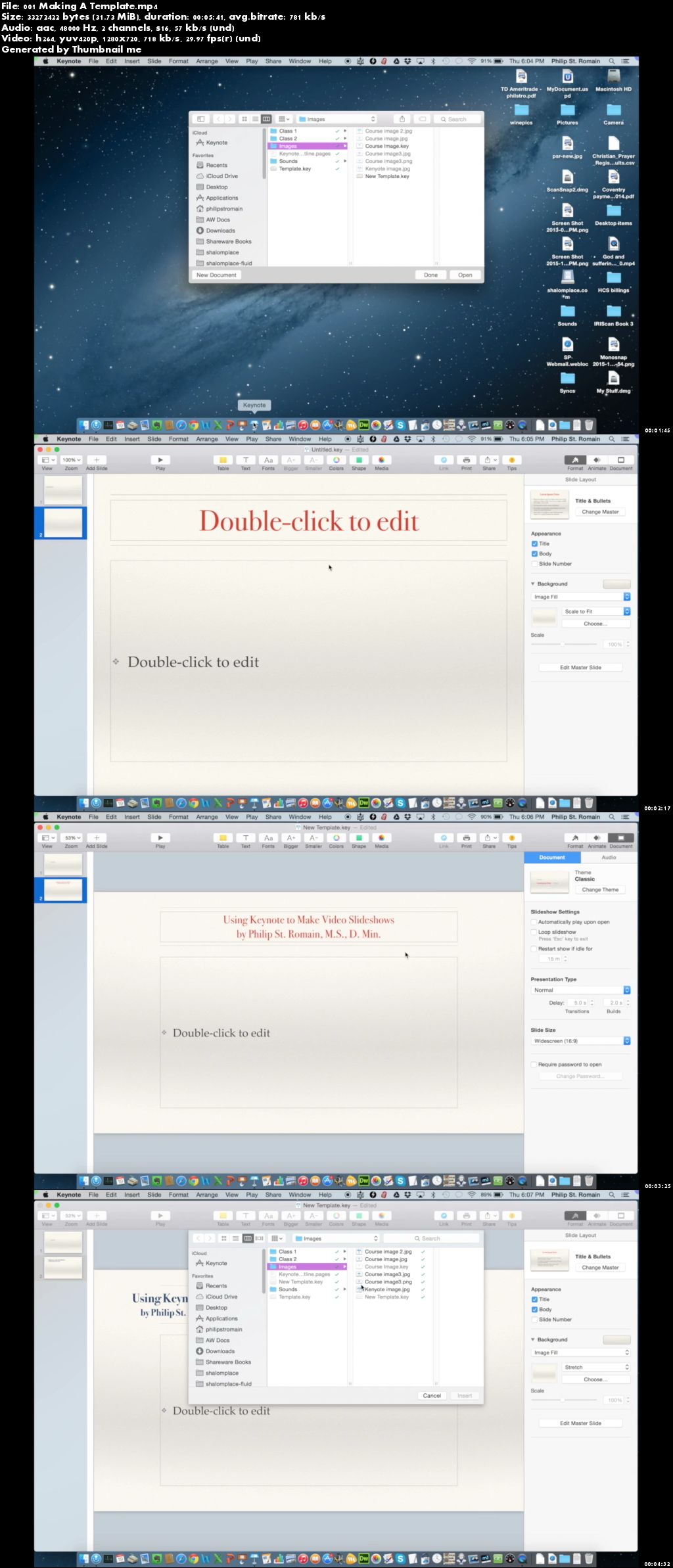 Using Keynote to Make Video Slideshows