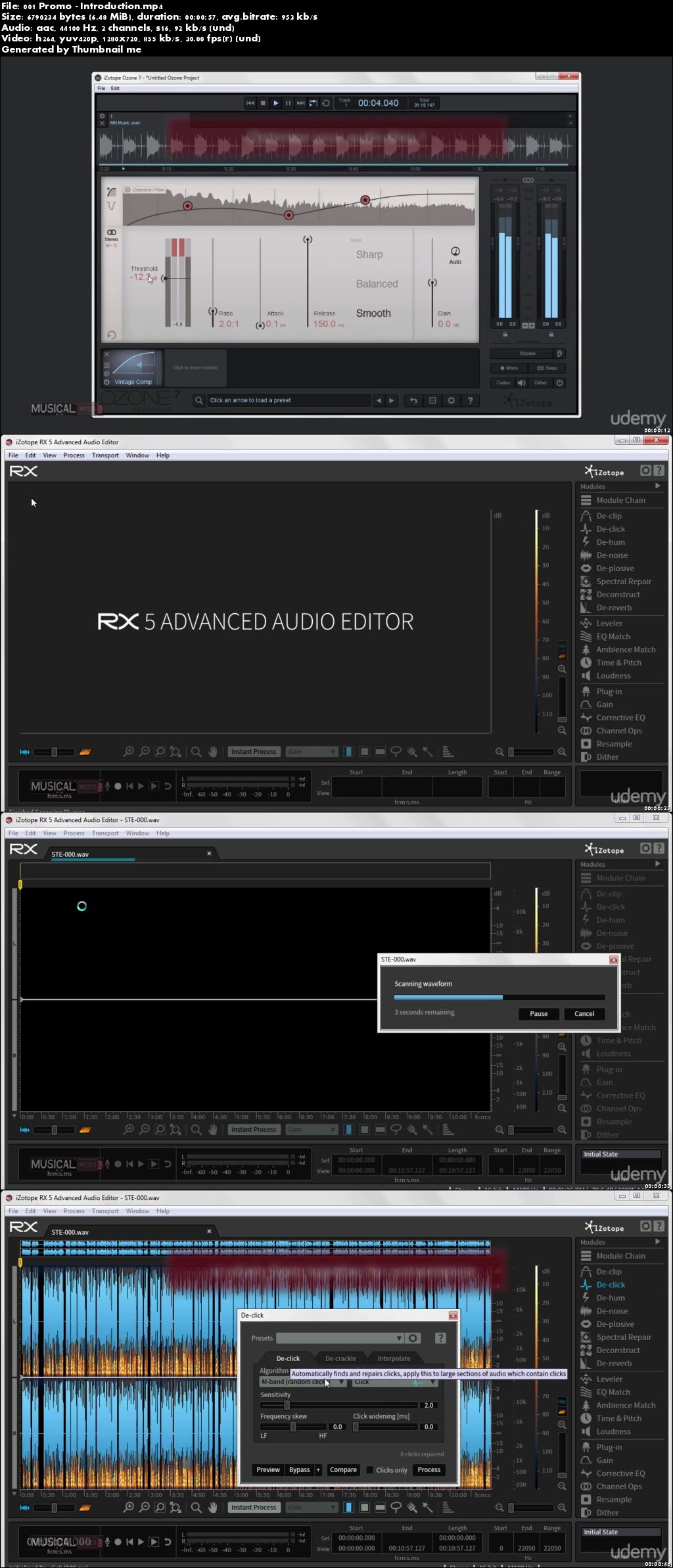 Audio Optimisation with iZotope Ozone 7 and RX5