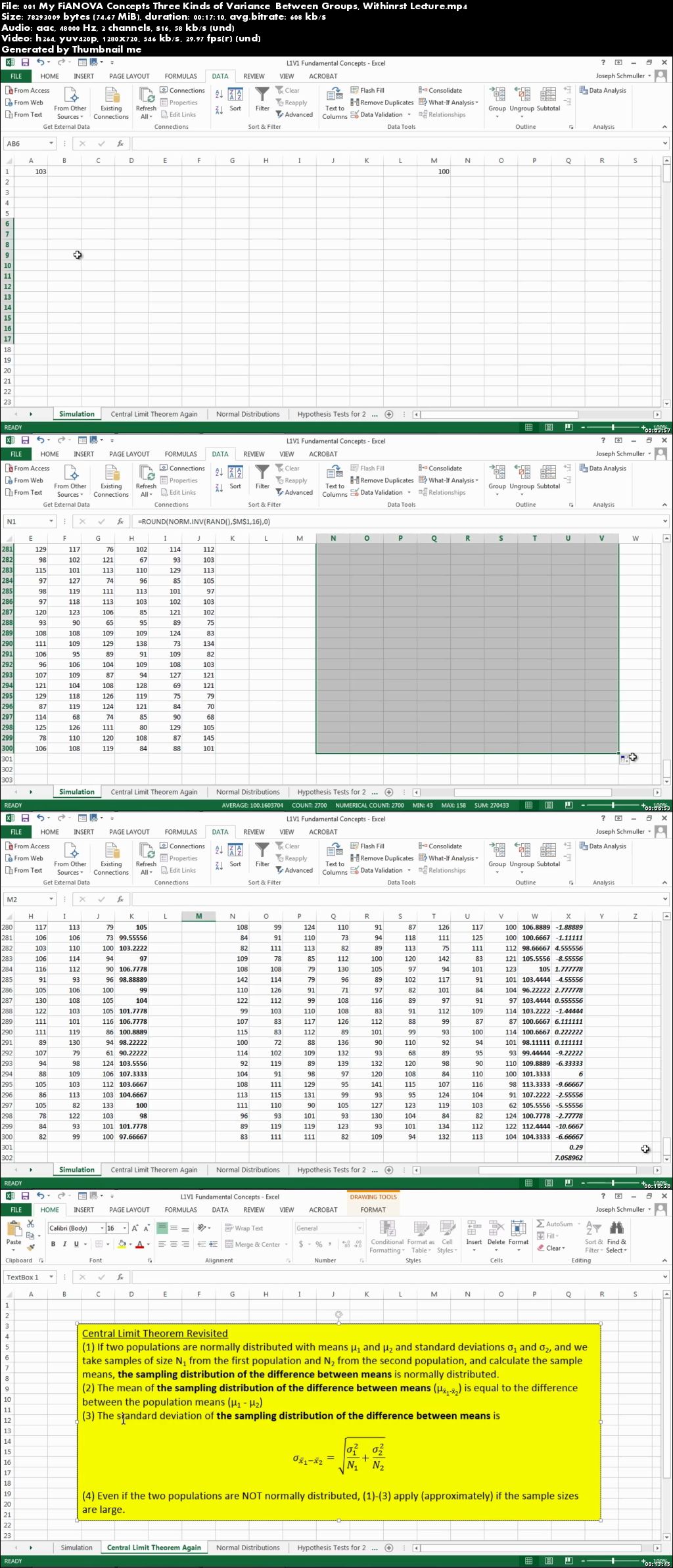 Statistical Analysis with Excel 2013 Advanced Skills