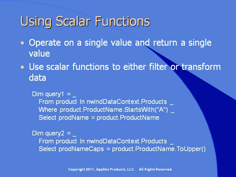 Microsoft LINQ Using Visual Basic 2010