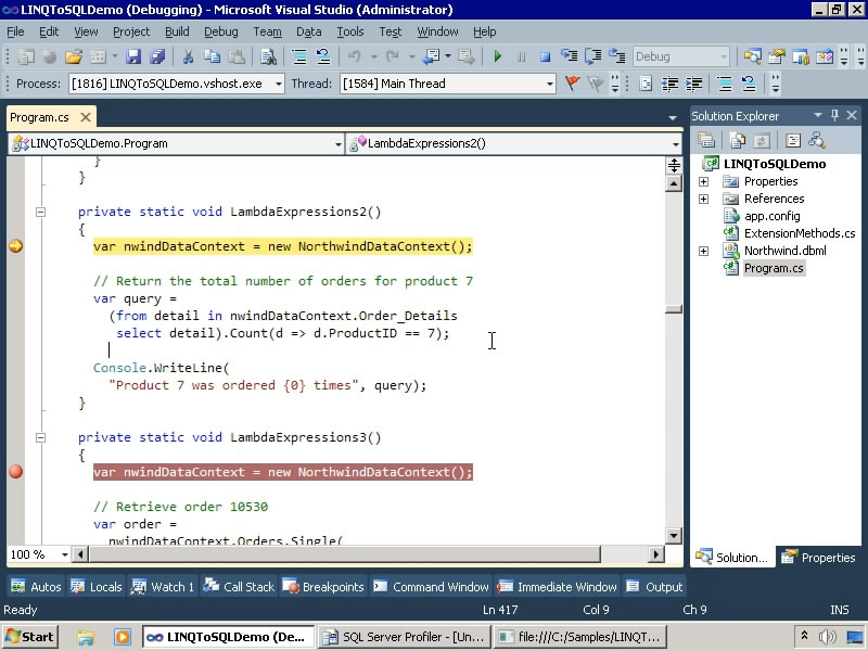 Microsoft LINQ Using Visual C# 2010