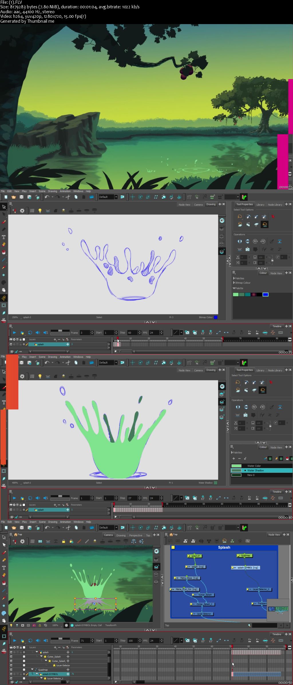 Animating a Water Splash in Harmony