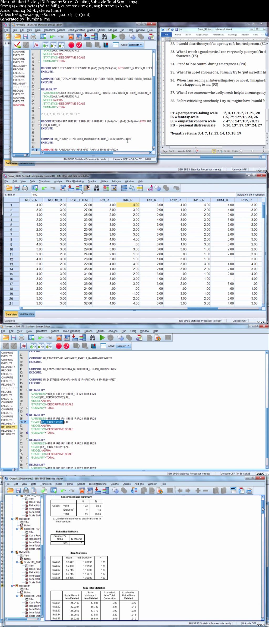 Statistics / Data Analysis: Survey Data and Likert Scales