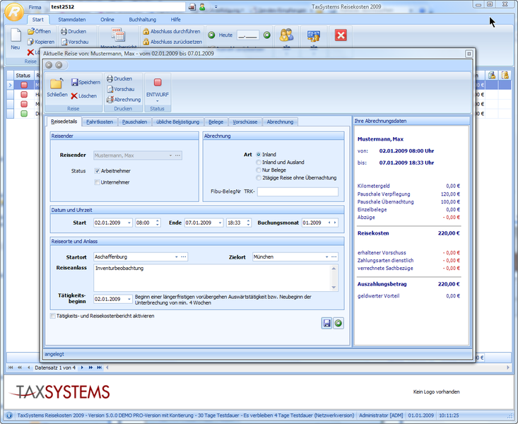 TaxSystems Reisekosten 6.0.40