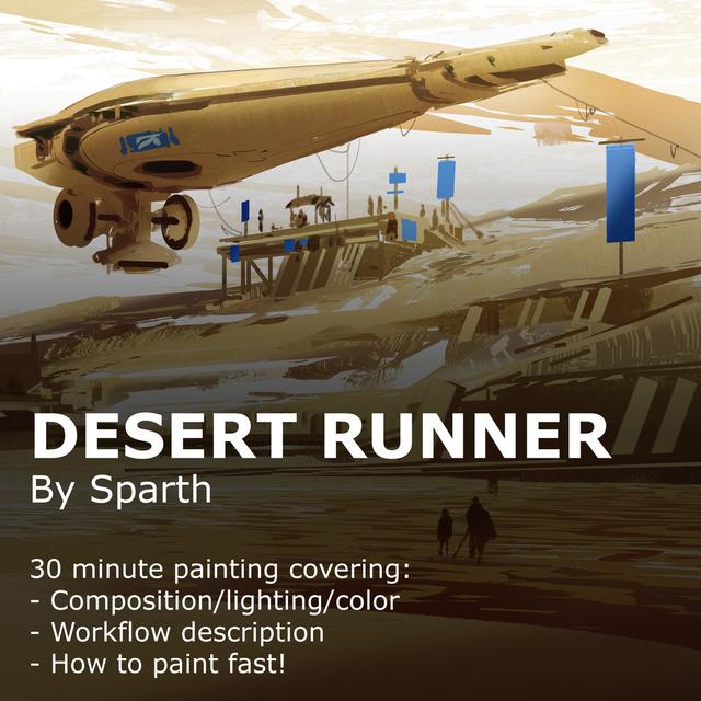 30 minute painting – Desert runner SPARTH