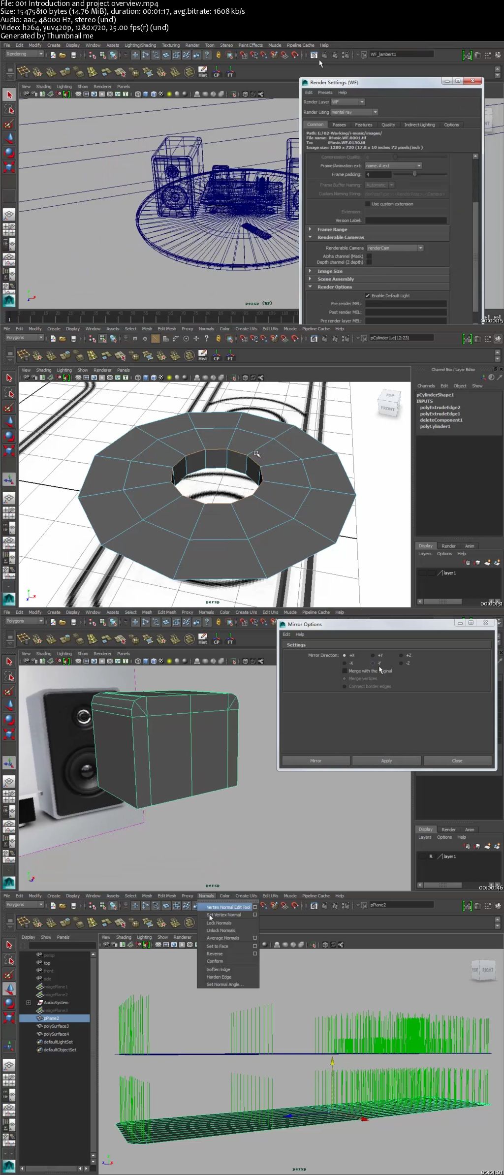 Music System modeling in Maya