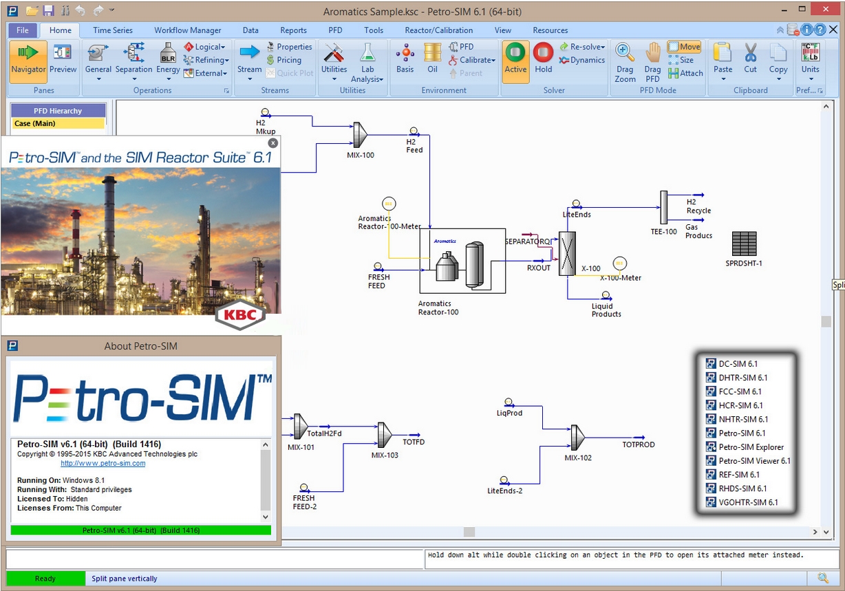 KBC Petro-SIM and the SIM Reactor Suite 6.1