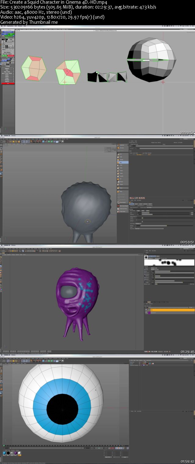 Create a Squid Character in Cinema 4D