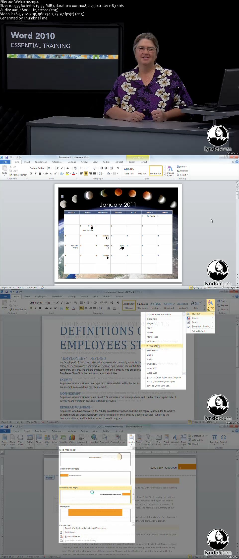Lynda - Word 2010 Essential Training