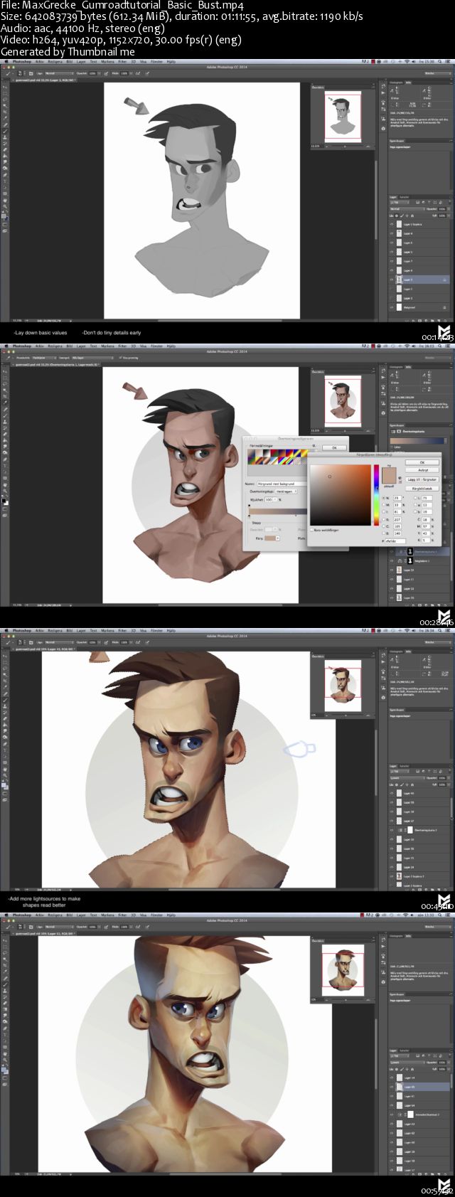 Basic Bust Digital Art tutorial - Max Grecke