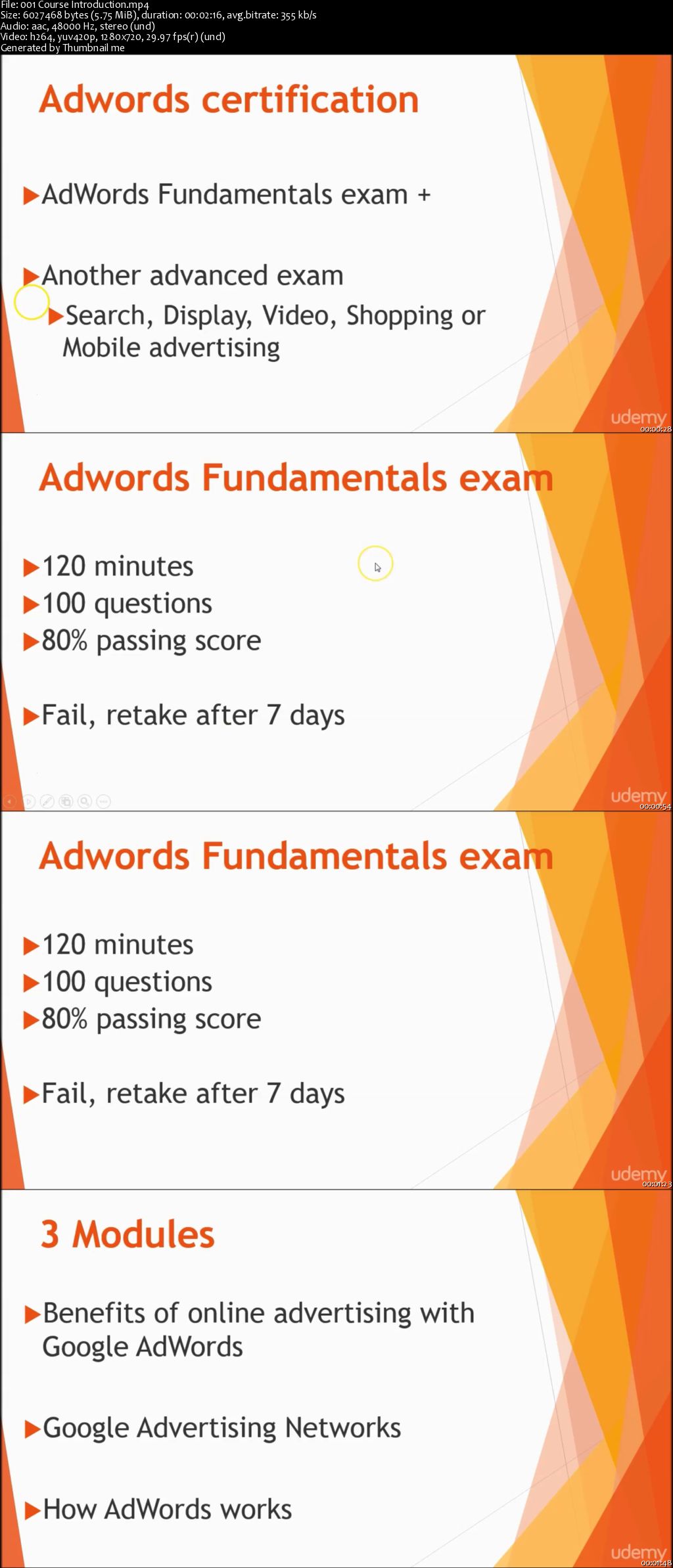 Google Adwords Fundamentals exam prep