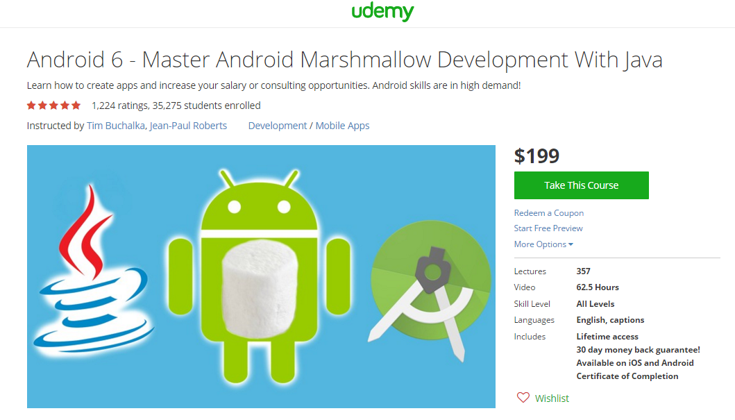 Android 6 - Master Android Marshmallow Development With Java [Updated January 1st, 2016]