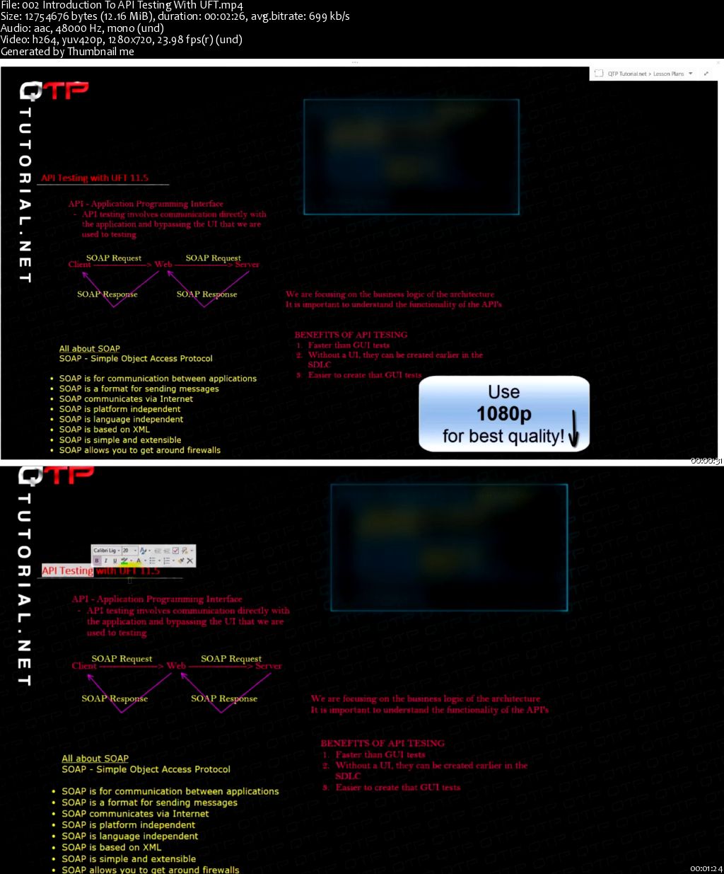 Software testing and Automation of APIs with UFT/QTP