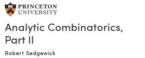 Coursera - Analytic Combinatorics, Part II [repost]