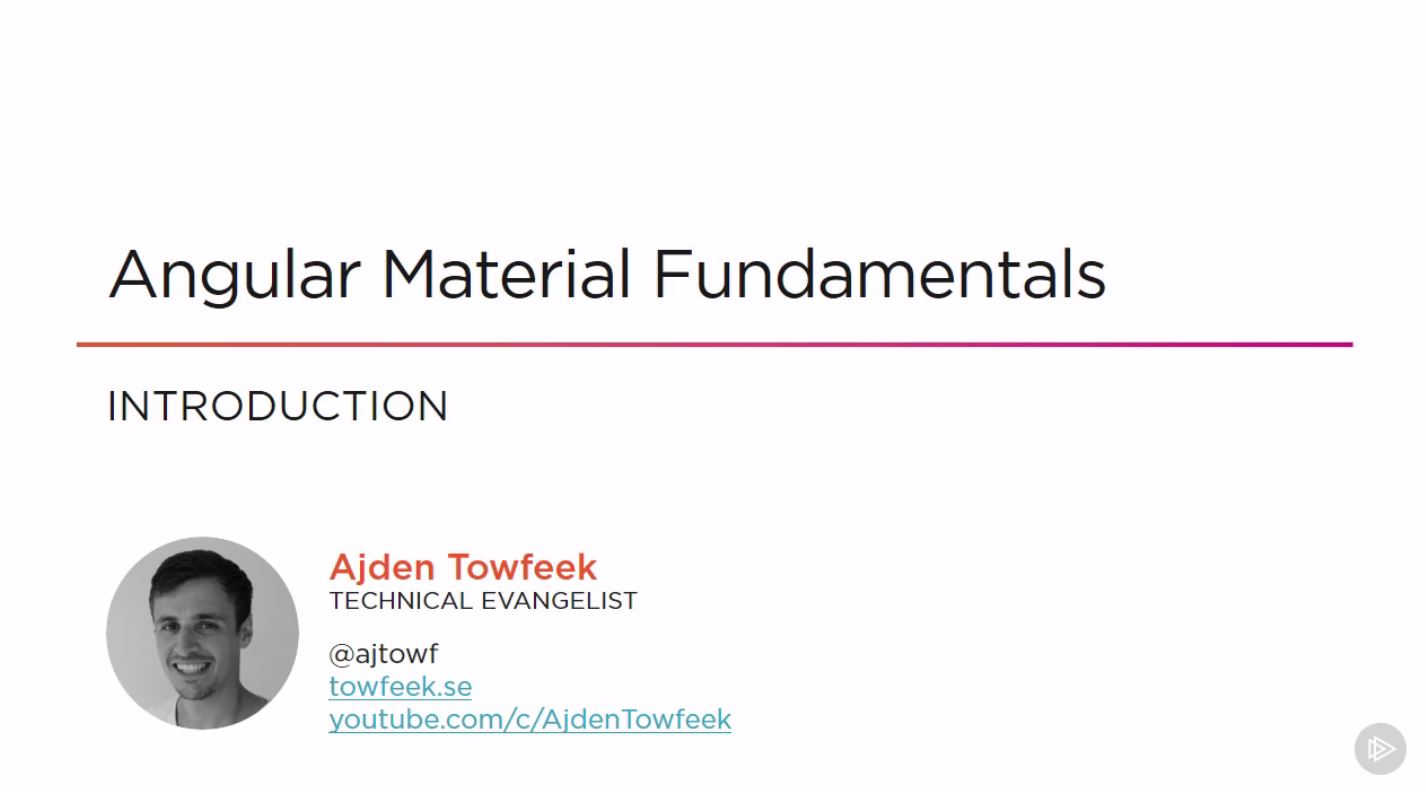 Angular Material Fundamentals