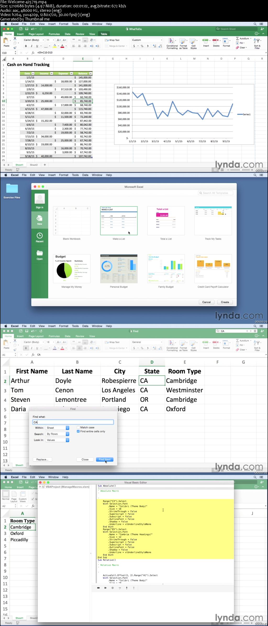 Lynda - Excel for Mac 2016 Essential Training