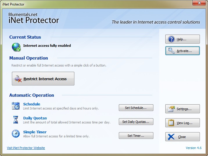 Blumentals iNet Protector 4.6.0.48