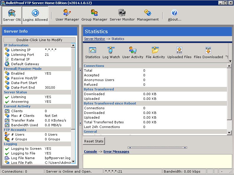 BulletProof FTP Server 2014.1.0.12
