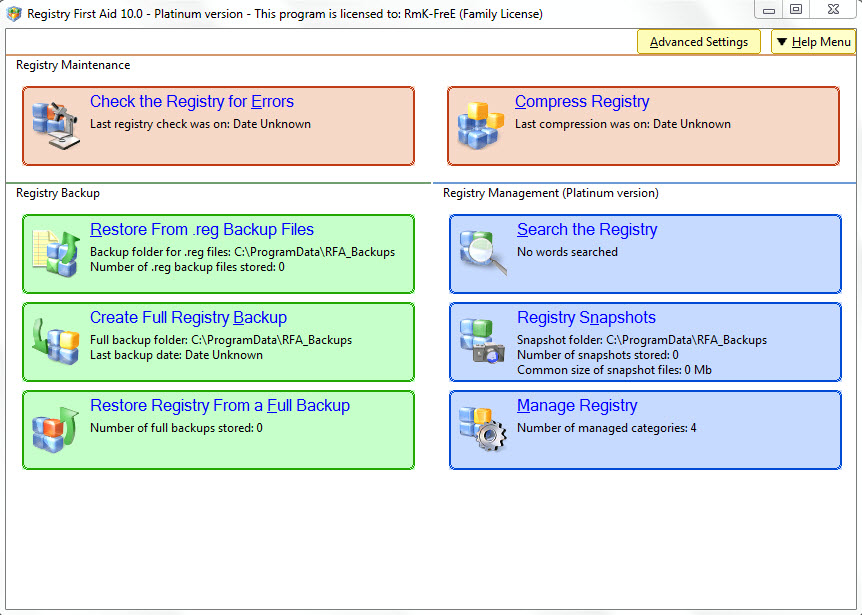 Registry First Aid Platinum 10.0.0 build 2277 + Portable