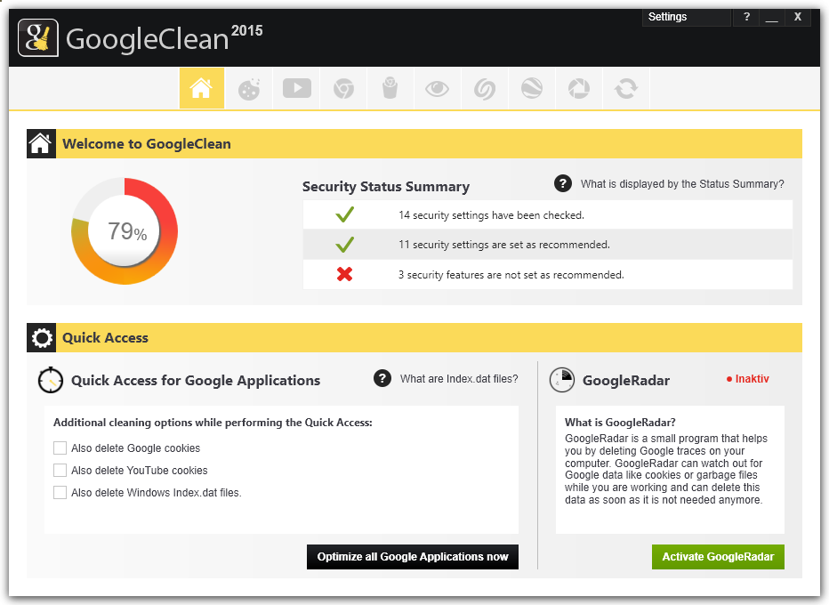 Abelssoft GoogleClean v2015.122