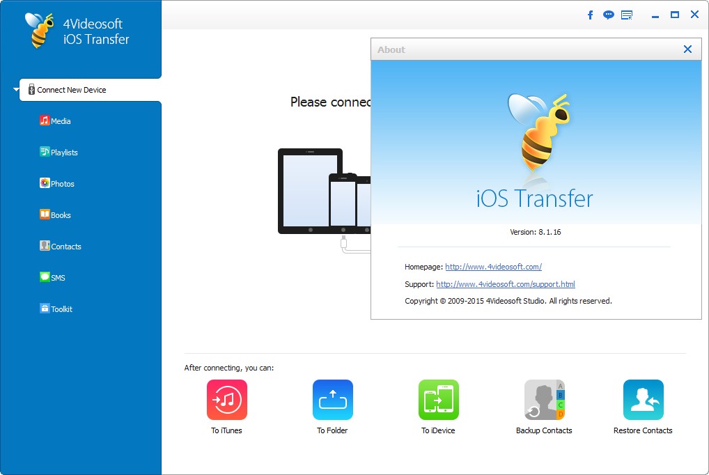 4Videosoft iOS Transfer 8.1.16