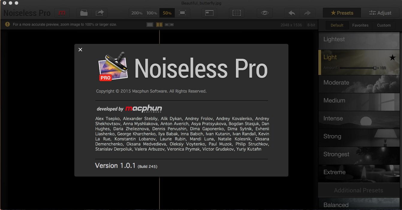 Noiseless Pro 1.0.1 build 245 Mac OS X