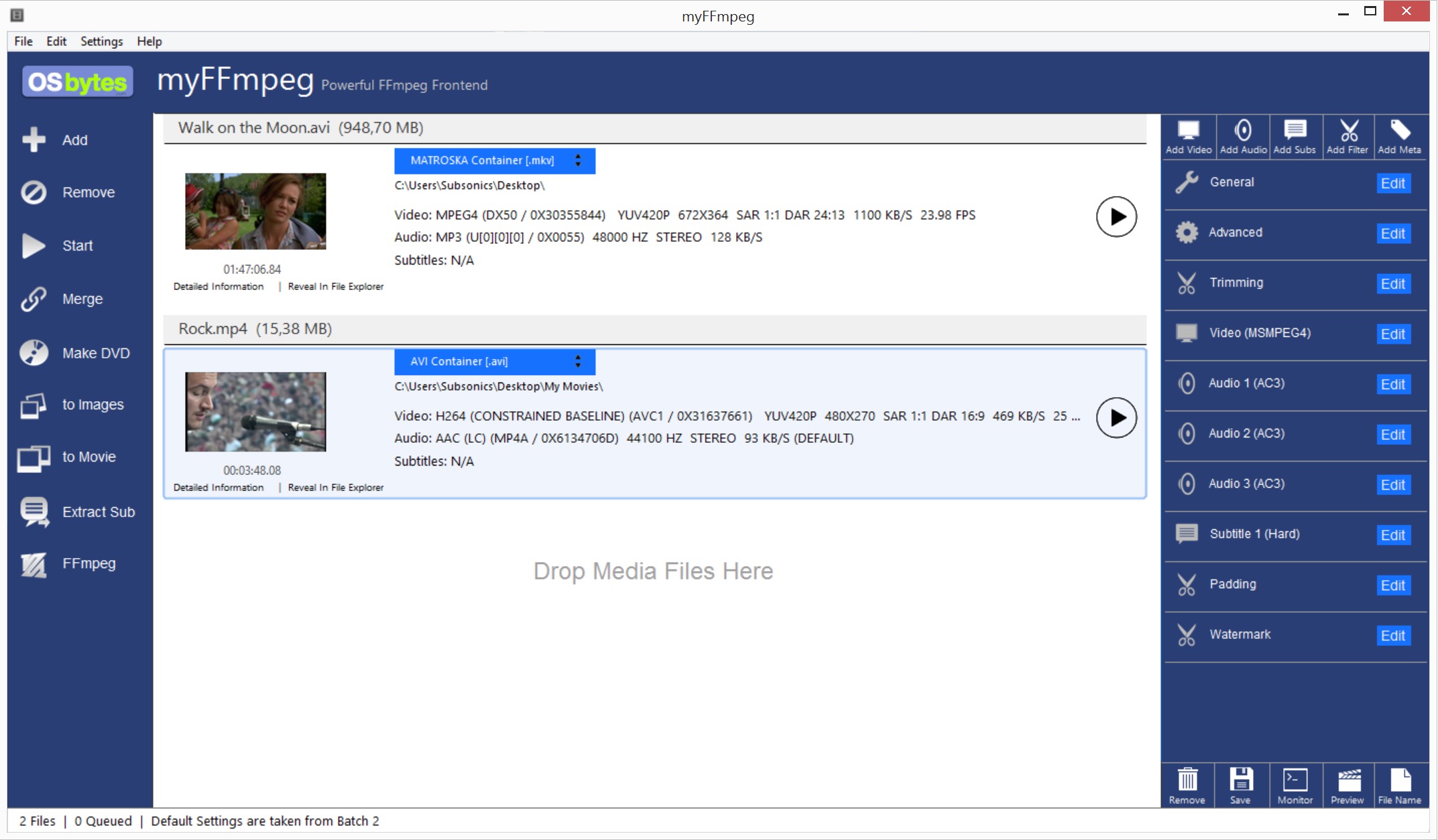 OSBytes myFFmpeg 1.6.0