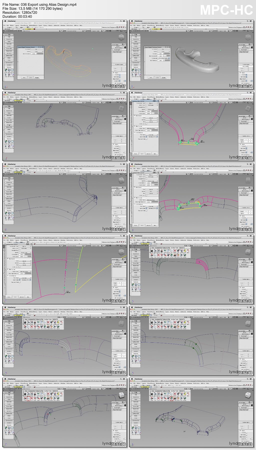 Lynda - Surfacing an F1 Wheel In Alias